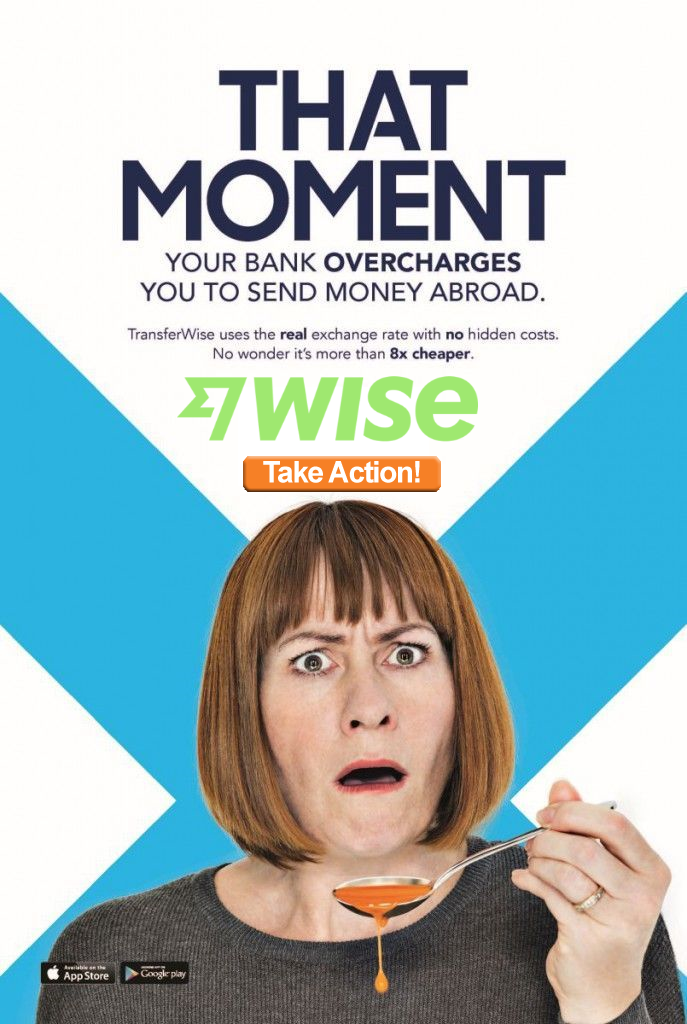 try wise bank - wise tranfer